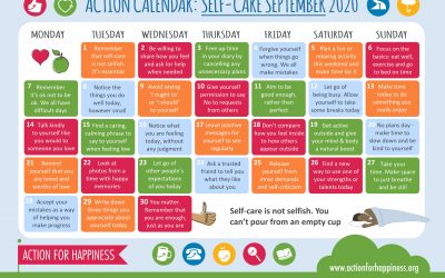 Action for Happiness – Self-care September